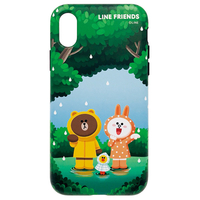 LINE FRIENDS iPhone XR用ケース DUAL GUARD テーマ フォレスト KCL-DCT006