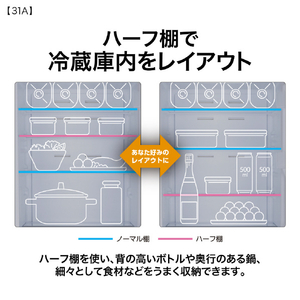 AQUA 【右開き】309L 3ドア冷凍冷蔵庫 ライトグレー AQR-31A(W)-イメージ9