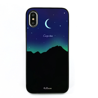 Dparks iPhone XS/X用Twinkle Case オーロラムーンライト グリーン DS10414I8