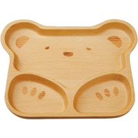 丸十 ブナ キッズプレート くま 245×220×H20 V-113 FC012LG-2507260
