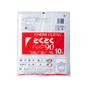 ケミカルジャパン とくとくパック 透明 90L 10枚 FC324RK-CT-202N-イメージ1