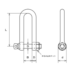 水本機械製作所 ステンレス SPLUシャックル 呼び6mm (1個入) M61.81126 FC230GP-2010404-イメージ2
