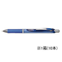 ぺんてる エナージェル ノック式 ニードルチップ 0.5mm 青 10本 1箱(10本) F838371-BLN75-C