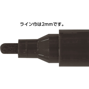 シンワ測定 工事用ペイントマーカー 中字 丸芯 黒 シンワ 工事用ペイントマーカー 中字 78414-イメージ4