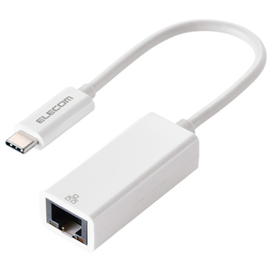 エレコム 1Gbps USB Type-C 有線LANアダプター ホワイト EDC-GUC3V3-W-イメージ1