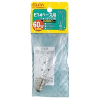 エルパ シャンデリア球 60W E14口金 クリア G-703H(C)