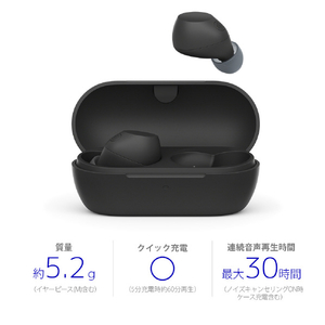 SONY ワイヤレスノイズキャンセリングステレオヘッドセット ブラック WFC710NB-イメージ2