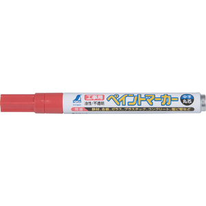 シンワ測定 工事用ペイントマーカー 中字 丸芯 赤 シンワ 工事用ペイントマーカー 中字 78415-イメージ1