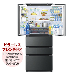 シャープ 545L 6ドア冷蔵庫 FiT63cmシリーズ ダスクダークメタル SJ-MF55P-H-イメージ18
