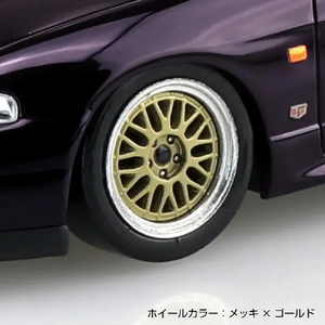 アオシマ 1/32 ニッサン R33スカイラインGT-R カスタムホイール(ミッドナイトパープル) Aﾗｸﾌﾟﾗ21CUMPR33GTRMﾊﾟ-ﾌﾟﾙ-イメージ4