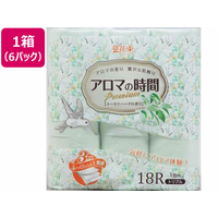丸富製紙 花束 アロマの時間 ユーカリハーブ18ロールトリプル×6パック FCE461R