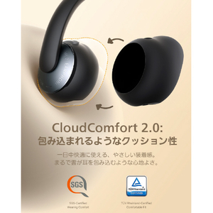 BASEUS Baseus Bowie MC2 オープンイヤー型 完全ワイヤレスイヤフォン コズミックブラック MC2-K-イメージ5