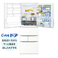 SHARP SJ-MW46P-W 【両開き】457L 5ドア冷蔵庫 FiT63cmシリーズ ラ