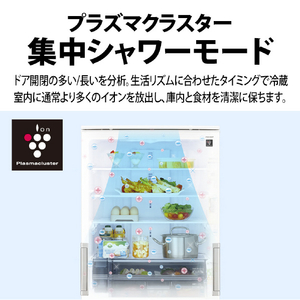 シャープ 457L 5ドア冷蔵庫 FiT63cmシリーズ ラスティックホワイト SJ-MW46P-W-イメージ5