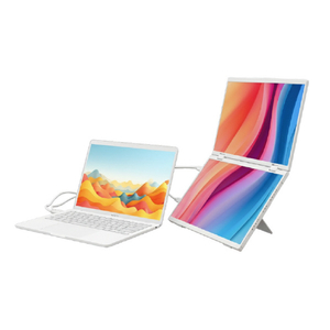 サンコー Mac/Windows両対応 上下2画面拡張ポータブルモニター ホワイト DMAC25HWH-イメージ2