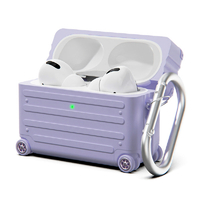 miak MA27418APP AirPods Pro 2用シリコン製キャリーケース ラベンダー