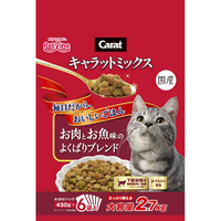 ペットライン キャラットミックス お肉とお魚味のよくばりブレンド 2．7kg(450g×6袋) ｷﾔﾗﾂﾄﾐﾂｸｽﾆｸｻｶﾅ2.7KG