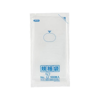 ジャパックス LD規格袋 No.7 透明 厚み0.03mm 100枚 FCG617V-K-07