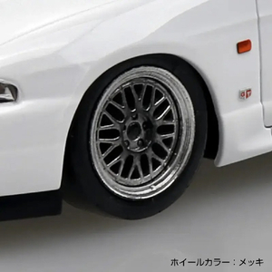 アオシマ 1/32 ニッサン R33スカイラインGT-R カスタムホイール(ホワイト) Aﾗｸﾌﾟﾗ21CUWER33GTRﾎﾜｲﾄ-イメージ4