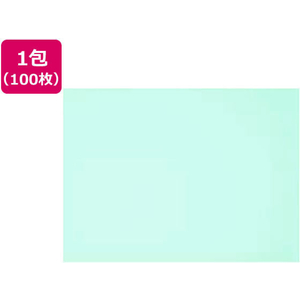 再生色画用紙 八ツ切 うすみずいろ 100枚 F883360-8NCR-110-イメージ1