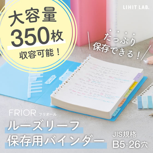リヒトラブ ルーズリーフ保存用バインダー ピンク B5 FCG633U-N2028-12-イメージ2