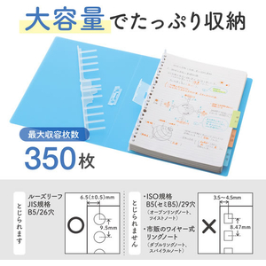 リヒトラブ ルーズリーフ保存用バインダー ピンク B5 FCG633U-N2028-12-イメージ4