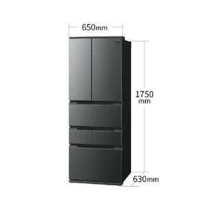 シャープ 429L 6ドア冷蔵庫 FiT63cmシリーズ ダスクダークメタル SJ-MF43P-H-イメージ2