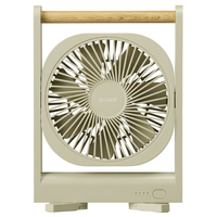 QUADS 充電式マグネットスリムファン MOKUME ブラックウッド QS644GW