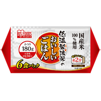アイリスフーズ 低温製法米のおいしいごはん 国産米100% 180g×6P 低温製法米のおいしいごはん ﾃｲｵﾝｾｲﾎｳﾏｲﾉｵｲｼｲｺﾞﾊﾝ180G6P