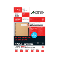 エーワン ラベルシール プリンタ兼用 強粘着タイプ 24面 四辺余白付 角丸 18シート FCK152B-78224