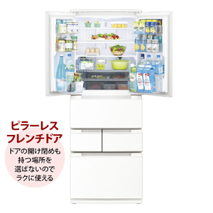 シャープ 429L 6ドア冷蔵庫 FiT63cmシリーズ ラスティックホワイト SJ-MF43P-W-イメージ18