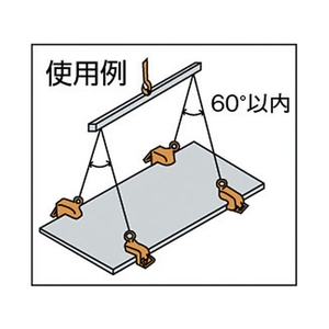 スーパーツール 横吊クランプ(ロックハンドル式)ワイドタイプ FC310HB-1041771-イメージ2