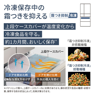 パナソニック 450L 6ドア冷蔵庫 ヘアラインシャンパン NR-F45HY2-N-イメージ7