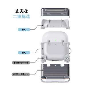 miak AirPods 4用キャリーケース シルバー MA27419AP4-イメージ5