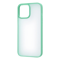 レイアウト iPhone 13 Pro Max用マットハイブリッドケース SHEER シアーホワイト/ミント RT-P33BS4/WMG