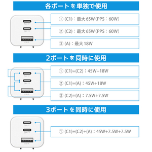 MOBO 折りたたみ式プラグ搭載 コンパクトAC充電器 65W e angle select MOBO ホワイト(マット加工) AM-PDMGAN65W-WHED-イメージ10