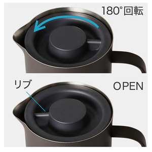 ピーコック リビングポット 1．0L ダークブラウン AHW-100TD-イメージ12