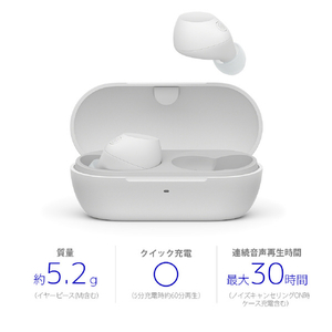 SONY ワイヤレスノイズキャンセリングステレオヘッドセット ホワイト WFC710NW-イメージ2