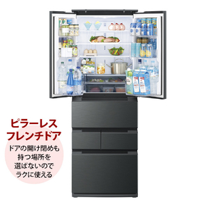 シャープ 457L 6ドア冷蔵庫 FiT63cmシリーズ ダスクダークメタル SJ-MF46P-H-イメージ18