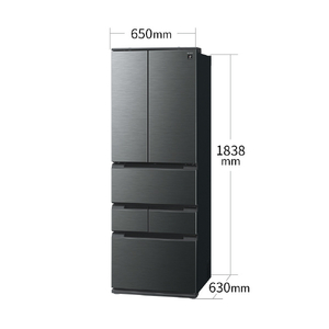 シャープ 457L 6ドア冷蔵庫 FiT63cmシリーズ ダスクダークメタル SJ-MF46P-H-イメージ2