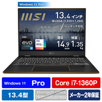 MSI ノートパソコン Summit E13FlipEvo A13M インクブラック SUMMIT-E13-A13MT-039JP