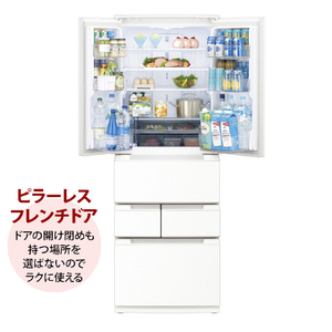 シャープ 457L 6ドア冷蔵庫 FiT63cmシリーズ ラスティックホワイト SJ-MF46P-W-イメージ17