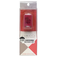 オズマ iPhoneスマートフォン用AC-USB充電器自動判別タイプ2．4A ピンク IH-ACU224ADP
