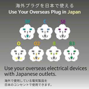 トップランド 国内用マルチ電源変換アダプタ ブラック WJH25-BK-イメージ4