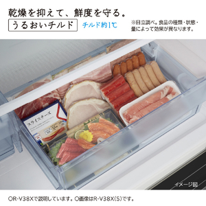 日立 【左開き】375L 3ドア冷蔵庫 グラファイトシルバー RV38XLS-イメージ4