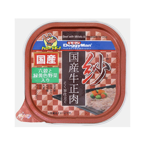 ドギーマン 紗 国産牛正肉 六穀と緑黄色野菜入り 100g FC05891-イメージ1