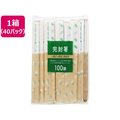 大和物産 植林材紙完封元禄箸 楊枝無 100膳×40P(特) FC022NT-20037