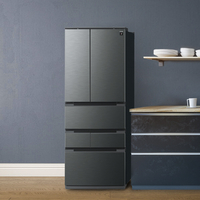 SHARP 冷蔵庫 505L 2024年式 6ドア SJ-MF51M-H 冷蔵庫 ラスティックダークメタル SJ-MF51M-H [幅68.5cm /505L