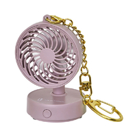 Life on Products ミニチュアファン キーチェーン付 ピンク LCAF039-PK