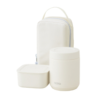 サーモス 真空断熱スープランチセット 400ml/400ml アイボリー JEE-801IV